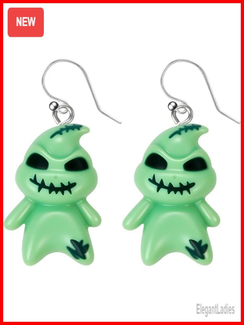 Ghost Dangle Earrings Acrylic Stainless Steel Halloween Costume Jewelry